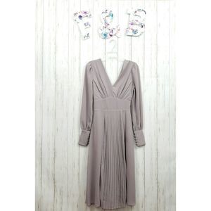 TFNC London Pleated Long Sleeve Maxi Dress Sz 6